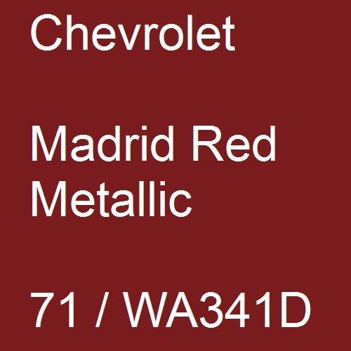 Chevrolet, Madrid Red Metallic, 71 / WA341D.